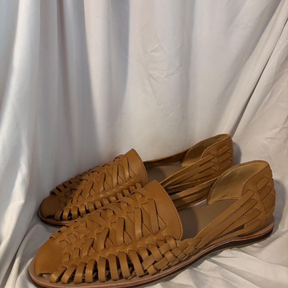 Nisolo Men's Huaraches Sandal, Almond, Size 11.5, NEW!!